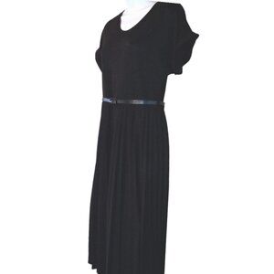 🏖️Elizabeth & Nicole LBD Pullover, Pleated Shirt, Small Cap Sleeve, Belted